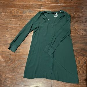 Madewell green shirt dress